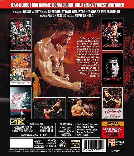 Contacto Sangriento BD 1998 Bloodsport Edición Metálica Limitada BD con 8 Postales exclusivas [Blu-ray]